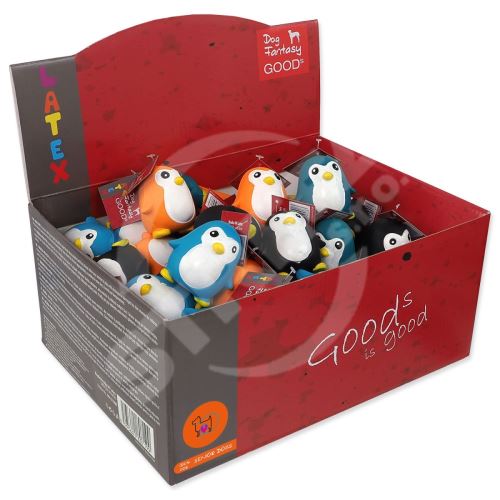 Vystavovacie hračky DOG FANTASY Latexový tučniak 60 ks