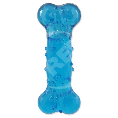 Hračka DOG FANTASY STRONG kosť s vôňou slaniny modrá 12,5 cm