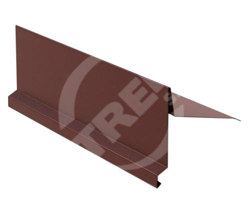 Záveterná lišta pre šikmú strechu RŠ 333, Lakovaný zinok, RAL 8017 hnedá