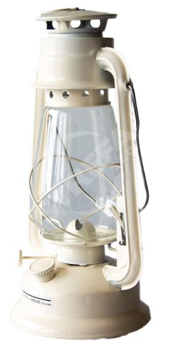 Benzínová lampa 30 cm biela