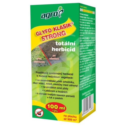 AGRO GLYFO Classic Strong totálny herbicíd 100ml