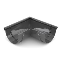 BRYZA Rohový vonkajší plastový žľab Ø 150 mm, antracitová farba RAL 7021