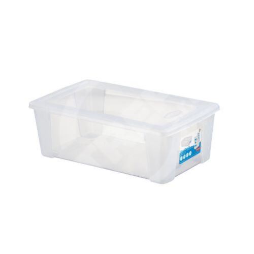 Plastový úložný box s priehľadným vekom SCATOLA 5L, 32,5x19x11cm