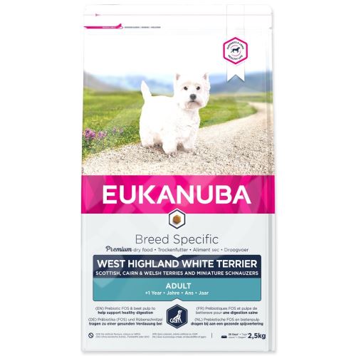 Krmivo EUKANUBA West High. Biely teriér 2,5kg