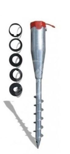 Zemná skrutka VZM 26-55x560mm, M8, nová - záhradná, hobby, plotová, tyčová a redukčná v balení - balenie po 1 ks