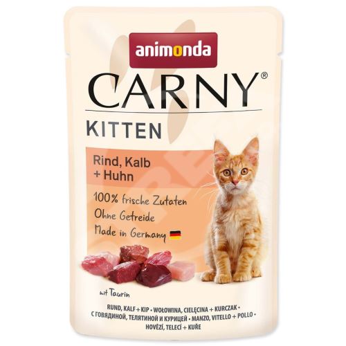 Carny Kitten - hovädzie, teľacie + kuracie mäso 85 g