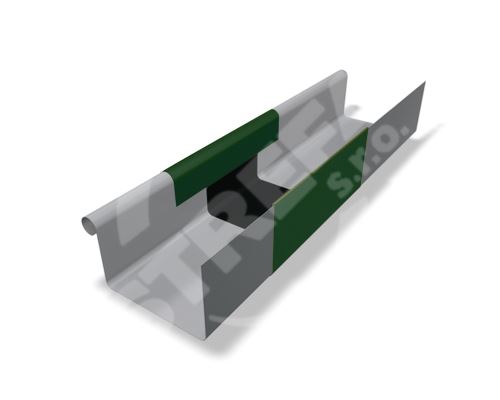PREFA - gumový kryt štvorcový, Ø 120 mm, zelený mach RAL 6005