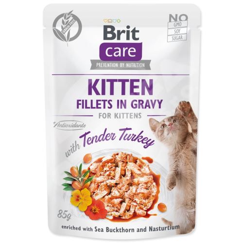 BRIT Care Cat Kitten Fillets in Gravy with Tender Turkey 85 g