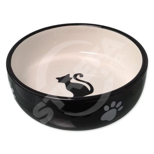 MAGIC CAT keramická miska čierna/biela 13,4 x 4 cm 170 ml