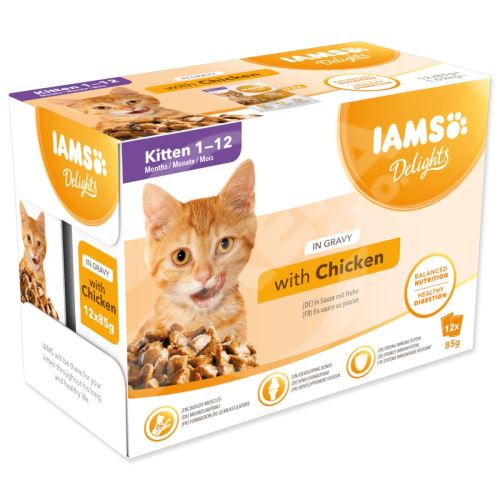 IAMS Delights kitten chicken in sauce multipack (12x85gr) 1020 g