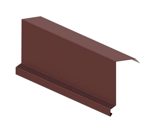 Záveterná lišta horná RŠ 333, lakovaný zinok, hnedá (RAL 8017)