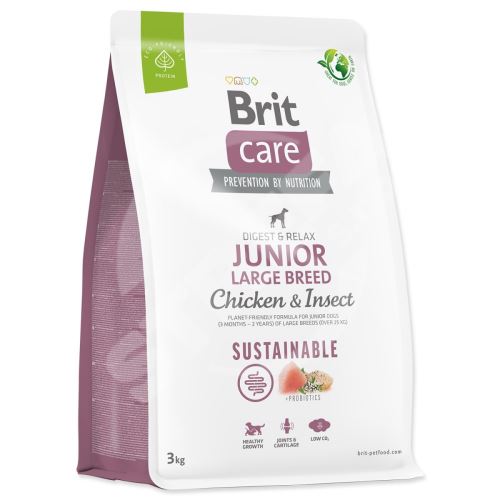 Brit Care Dog Sustainable Junior Large Breed Chicken & Insect 3kg