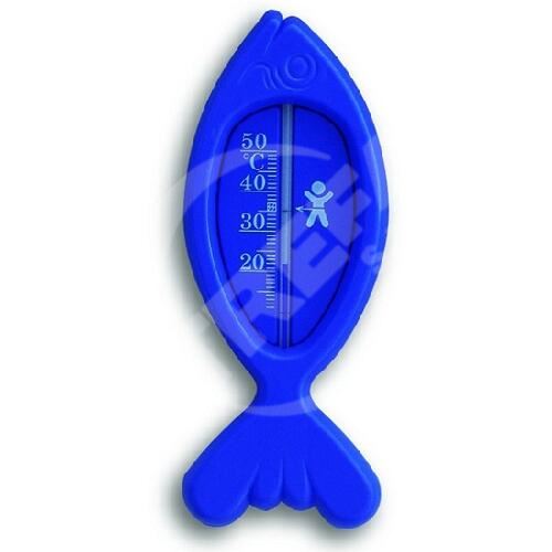 Kúpeľňový teplomer modrý FISH plasma 15cm