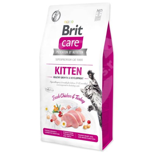 BRIT Care Mačka bez obilnín Zdravý rast a vývoj mačiatka 7 kg