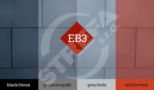 Ekoternit EB3, tradičný obdĺžnik (300x445 mm), sivý