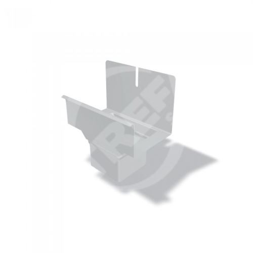 PREFA štvorcový žľab pre štvorcový odtokový žľab, 333/100x100 mm (pre 120 mm široký žľab), strieborná metalíza