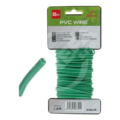 Viazací drôt, potiahnutý plastom, 5 mm, zelený (4 m)