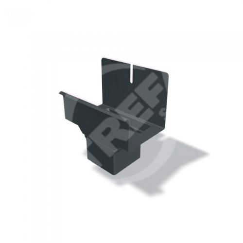 Hliníkový štvorcový kotol PREFA, šírka 86/80 mm pre štvorcovú odpadovú rúru, antracit P10 RAL 7016