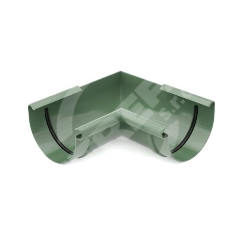 BRYZA Rohový žľab z vnútorného plastu Ø 125 mm, zelený RAL 6020