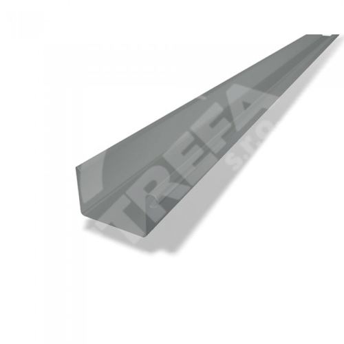 Hliníkový štvorcový žľab PREFA, šírka 150 mm, dĺžka 3M, svetlosivá P10 RAL 7005