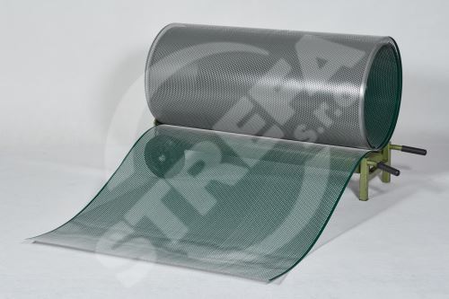 PREFA perforovaný hliníkový plech vo zvitku 0,70 x 1000 mm, svetlosivá/mochovo zelená