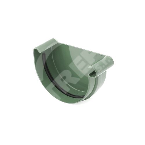 BRYZA Čelná strana žľabu RIGHT plast Ø 125 mm, zelená RAL 6020