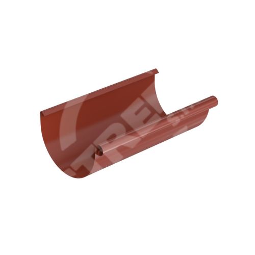 BRYZA Žľab, pozinkovaný Ø 125 mm, dĺžka 3M, tehlovo červená RAL 8004