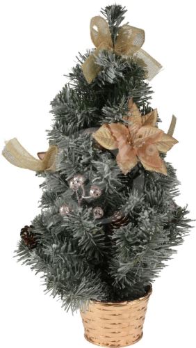 Vianočný stromček v kvetináči 40 cm zdobený zmesou farieb