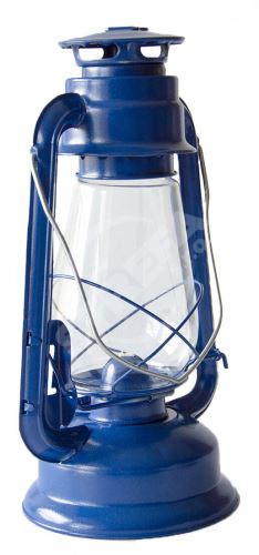 Benzínová lampa 30cm MODRÁ