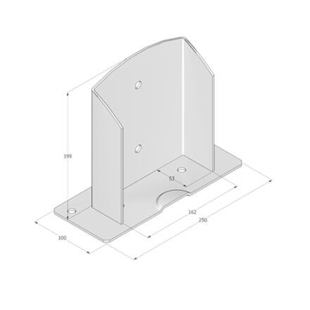 Poštová pätka PSD 160, 162x100x200x3,0 / balenie 1 ks