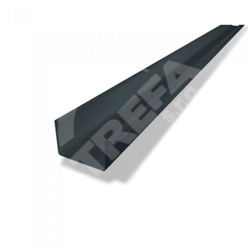 Hliníkový štvorcový žľab PREFA, šírka 150 mm, dĺžka 3M, Antracit P10 RAL 7016