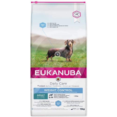 EUKANUBA Daily Care Adult Small & Medium Breed Weight Control 15 kg